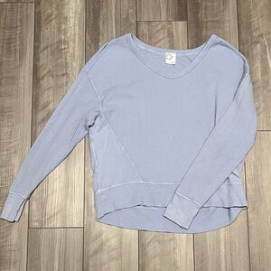 Offline by Aerie Wow! Waffle Oversized T-Shirt - Monaco Blue